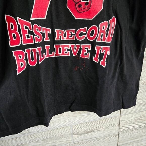 Chicago Bulls NBA All Time Best Record Bullieve It 95 96 Mens SZ XL Hanes Beefy - Picture 6 of 8